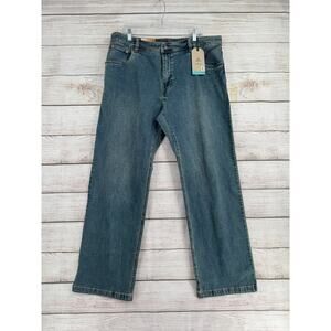 prAna Axiom Straight Leg Jeans Mens 38x32 Blue Medium Wash Denim NEW